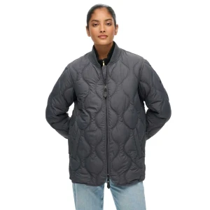 Superdry Veste Short Quilted Liner Ebony M Femme