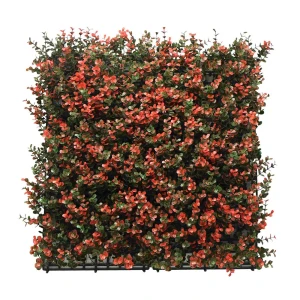 Wellhome Panneau De Haie Verticale Artificielle 100x100 Cm Red One Size