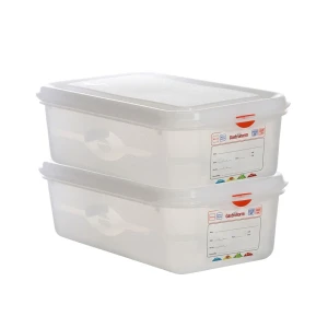 Denox Boîte De Rangement Gastronorm 1/3 H100 Mm 4l 2 Unités Transparent One Size