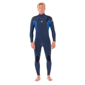 Rip Curl Combinaison En Néoprène à Manches Longues Avec Fermeture éclair Sur La Poitrine Dawn Patrol 3/2 Mm Electric Cobalt M Homme