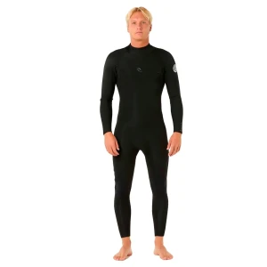 Rip Curl Combinaison Néoprène à Manches Longues Avec Fermeture éclair Dans Le Dos Dawn Patrol 4/3 Mm Black M Homme
