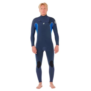 Rip Curl Combinaison En Néoprène à Manches Longues Avec Fermeture éclair Sur La Poitrine Dawn Patrol 4/3 Mm Electric Cobalt LS Homme