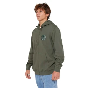 Rip Curl Sweat-shirt à Zip Wettie Passage Icon Cactus Green M Homme