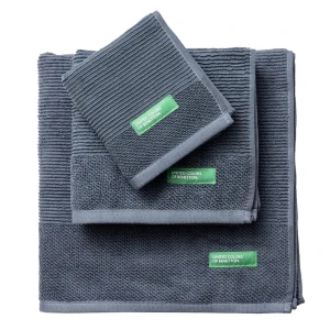 Benetton Juego De Toallas De Baño 450gsm 3 Unidades Dark Grey One Size