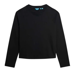 Superdry Haut à Manches Longues Essential Logo Black S Femme