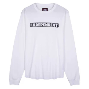 Independent T-shirt à Manches Longues Bar Logo Thermal White M Homme