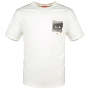 Hugo T-shirt à Manches Courtes Deyss 10272987 Natural XS Homme
