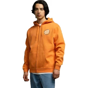 Santa Cruz Sweat-shirt à Zip Breaker Check Opus Dot Apricot M Homme