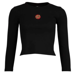 Santa Cruz T-shirt à Manches Longues Classic Dot Front Emb Black S Femme