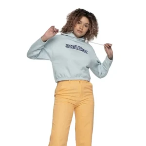 Santa Cruz Sweat à Capuche Gingham Arch Strip Baby Blue S Femme