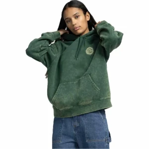 Santa Cruz Sweat à Capuche Ornate Dot Emerald Acid Wash L Femme