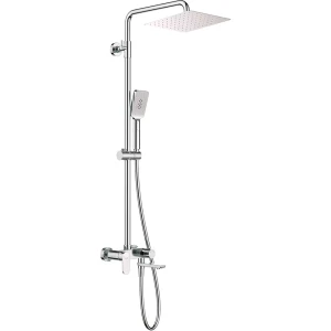 Deante Nac_01am Rociador De Ducha Con Mezclador De Bañera Y Caño Móvil Chrome One Size