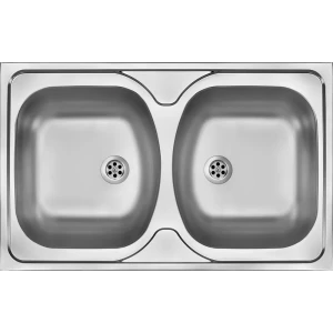 Deante Zm5 0200 Évier à Poser 2 Bacs Acier Polished Steel One Size
