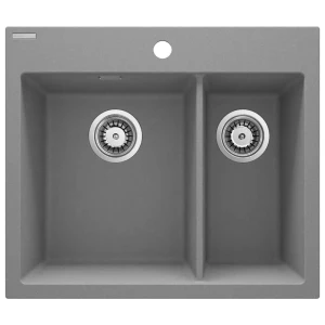 Deante Zqe S503 Évier En Granit 1.5 Bacs Graphite Metallic One Size