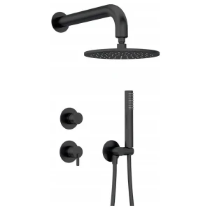 Deante Ensemble De Douche Encastré Avec Robinet De Douche De Tête Black One Size