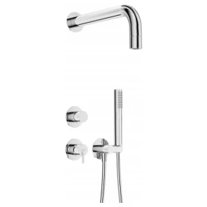 Deante Conjunto De Ducha Empotrado Con Grifo De Teleducha Chrome One Size