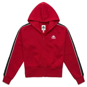 Kappa Veste De Survêtement 222 Banda Carlise 2 Red Racing / Black / White L Femme