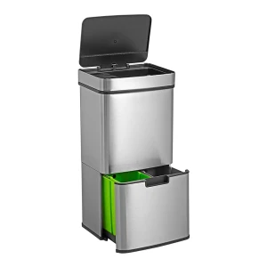 Wellhome Cubo De Basura 67l Chrome Grey One Size