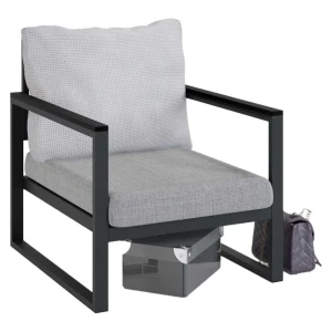 Wellhome Fauteuil De Jardin 74x65x75 Cm Anthracite / Grey One Size
