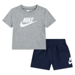 Nike Kids Ensemble à Manches Courtes Club Midnight Navy / Dk Grey Heather 3-4 Années Garçon,Fille