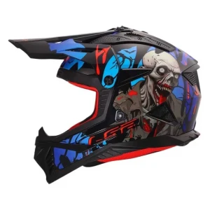 Ls2 Casco Off-road Mx708 Fast Ii Zombie Ii Ece 22.06 Black / Red / Blue 3XL