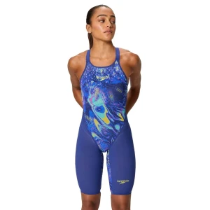 Speedo Bañador De Competición Con Espalda Cerrada Fastskin Lzr Pure Valor 2.0 Printed Noble Navy / Morphosis UK 24