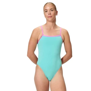 Speedo Traje De Baño Female Solid Tri Back Wave UK 32