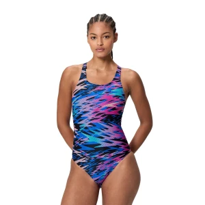 Speedo Traje De Baño Hyperboom Print Medalist Anthracite UK 34