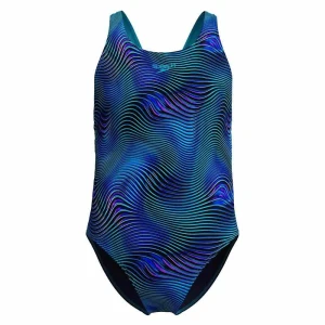 Speedo Traje De Baño Print Leaderback Deep Sapphire / Mayan Blue 5-6 Años