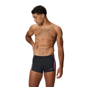 Speedo Bañador Bóxer Solid Splice Anthracite / High Risk Red UK 34