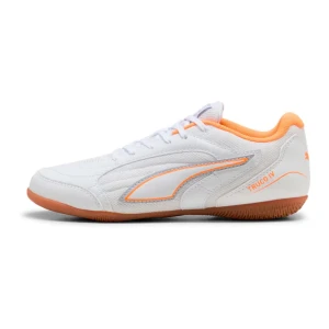 Chaussures De Futsal Truco Iv PUMA White / Orange Glow / Vibrant Silver EU 37 Garçon,Fille