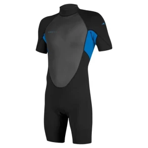 O´neill Wetsuits Shorty à Manches Courtes Avec Fermeture éclair Dans Le Dos Reactor-2 2 Mm Spring Black / Ocean 4 Années Garçon,Fille