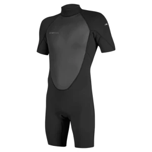 O´neill Wetsuits Shorty à Manches Courtes Avec Fermeture éclair Dans Le Dos Reactor-2 2 Mm Spring Black / Black LS Homme