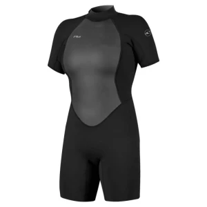 O´neill Wetsuits Shorty à Manches Courtes Avec Fermeture éclair Au Dos Pour Femme Reactor-2 2 Mm Spring Black / Black 2 Femme