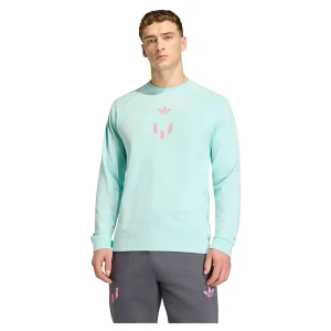 Adidas T-shirt à Manches Longues Messi Semi Flash Aqua L Homme