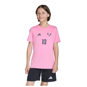 Adidas T-shirt à Manches Courtes Messi Name&number Graphic Bliss Pink 15-16 Années Garçon