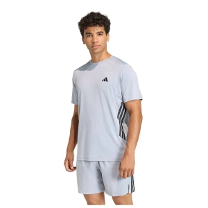 Adidas T-shirt à Manches Courtes Tech Essentials Workout 3 Stripes Halo Silver L
