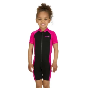 Zoggs Shorty De Manga Corta Junior Sonic Black / Pink 24 Meses