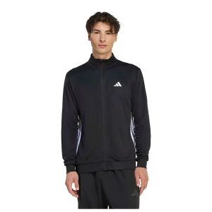 Adidas Sweat-shirt à Zip Workout Essentials All-set 3 Stripes Knit Black / White M