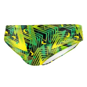 Turbo Bañador Slip Geometric Fusion Wp Fluor Green M