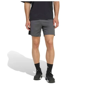 Adidas Short Workout Essentials Base 3 Stripes Pique 7´´ Grey Five / Black L