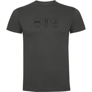Kruskis Camiseta De Manga Corta Sleep Eat And Swim Lead 2XL