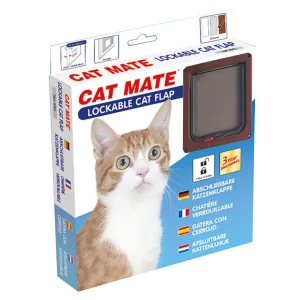 Karlie Puerta Para Gatos Cat Mate 304b Lockable Cat Flap Brown One Size