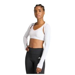 Adidas Top De Sport Power Essentials Workout Contour Shrug White M