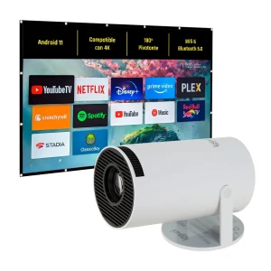 Iggual Pack Mini Projecteur + écran De 100´´ White One Size unisex