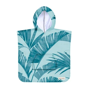 Ocean & Earth Serviette Toddlers Palm Hooded Poncho Blue One Size male