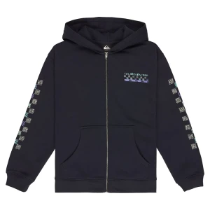 Quiksilver Sweat-shirt à Zip Graphic Hero Dark Navy 12 Années Garçon