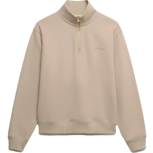 Superdry Sweat à Demi-zip Essential Logo Embroidered Feather Grey S Femme