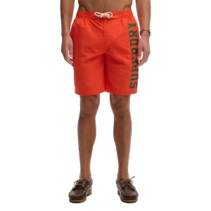 Superdry Short De Bain Logo 19 Bold Orange S Homme