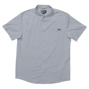 Salty Crew Chemise à Manches Courtes Drifter Uv Button Up Quarry S Homme